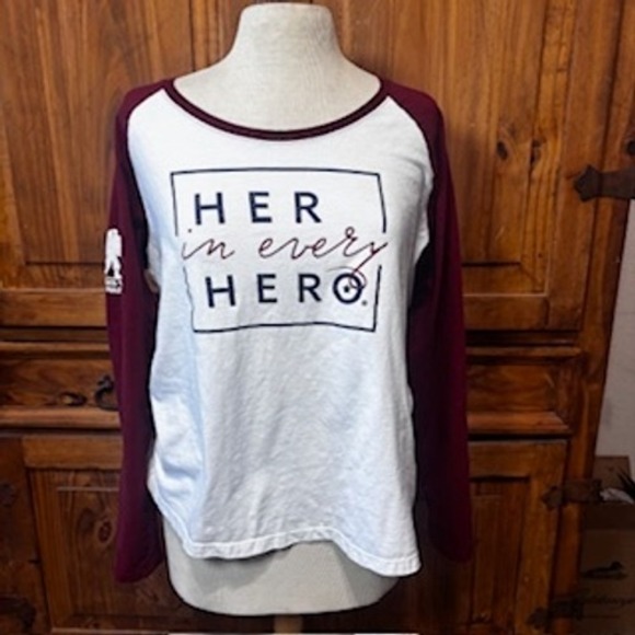 Harley-Davidson Tops - Harley Davidson Womens Baseball Tee Her In Every Hero Wounded Warrior Project